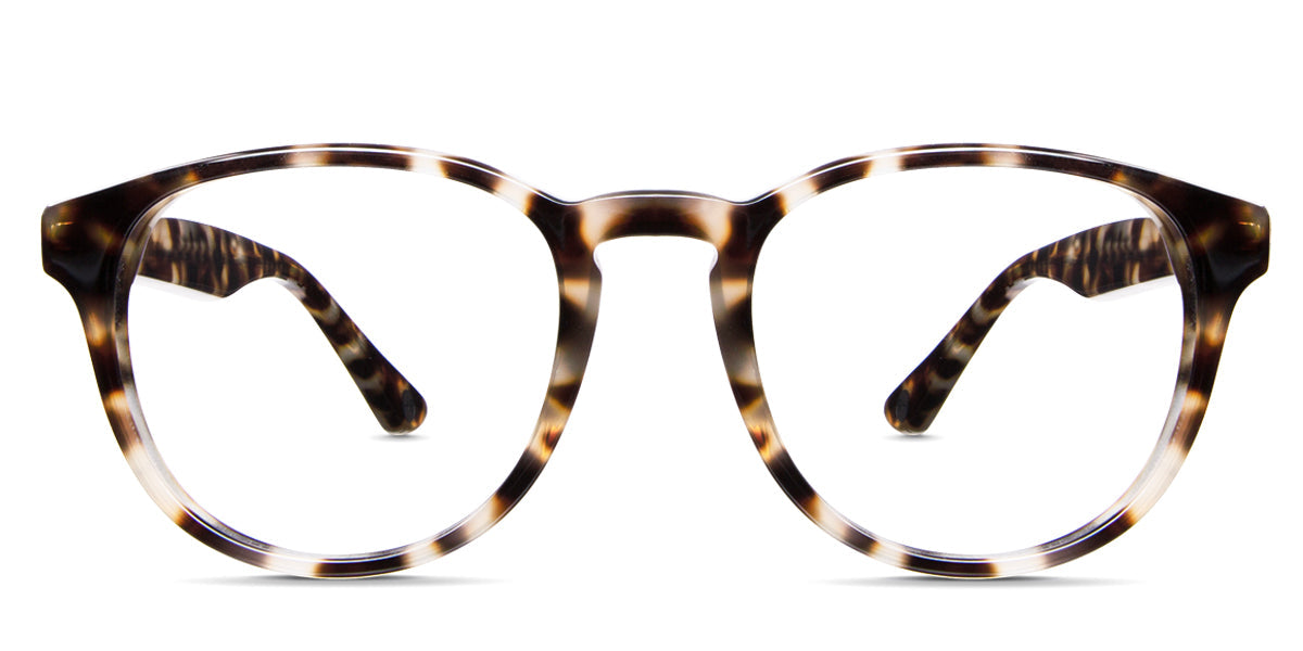 Hurler Jr frame in sand dunes variant made with acetate material - oval frame in beige and brown colour - frame size 48-17-135